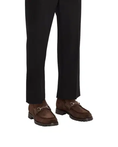 Gucci Men's Sylke Suede Bit Lug-Sole Chukka Boots | Thumbnail 1