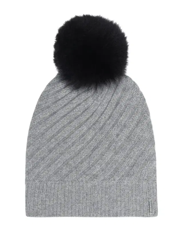Gorski Select Cashmere Beanie with Lamb Shearling Pom