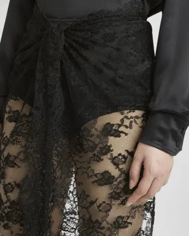 Dolce & Gabbana Chantilly Lace Scallop Maxi Skirt | Thumbnail 5