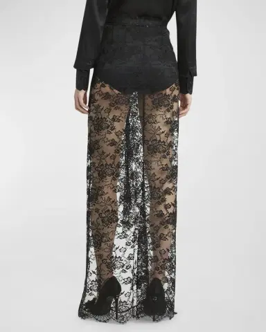 Dolce & Gabbana Chantilly Lace Scallop Maxi Skirt | Thumbnail 6