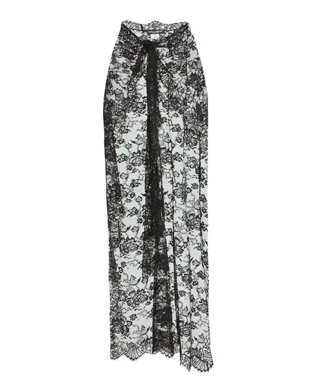 Dolce & Gabbana Chantilly Lace Scallop Maxi Skirt