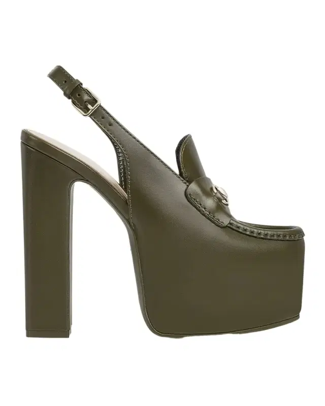 Ottavia Leather Platform Loafer Pumps