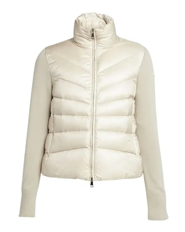 Moncler Lightweight Wool Puffer Cardigan