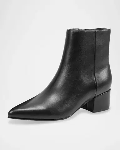 Marc Fisher LTD Leonna Leather Block-Heel Ankle Booties | Thumbnail 5 Marc Fisher LTD Leonna Leather Block-Heel Ankle Booties | Thumbnail 5