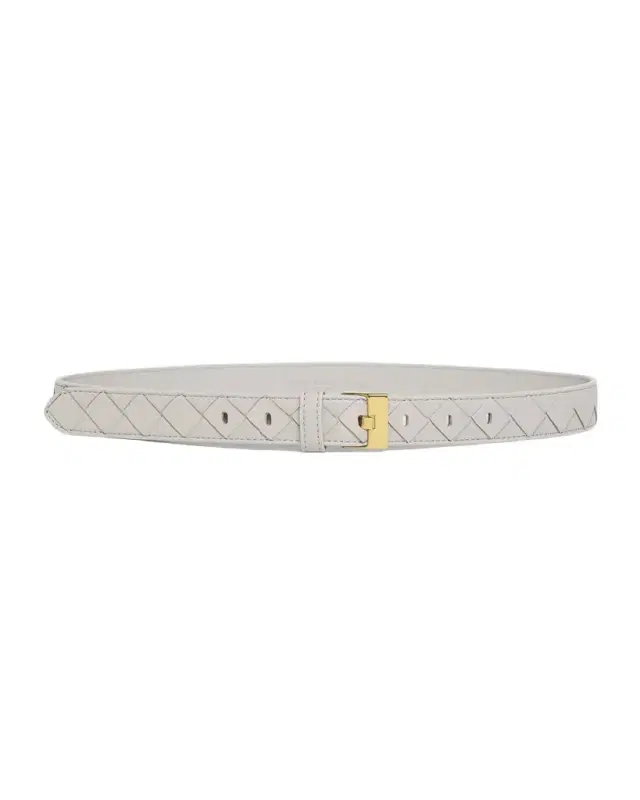 Woven Leather & Brass Belt