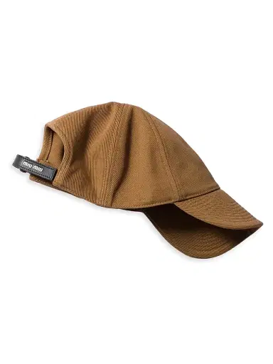 Miu Miu Women's Drill Baseball Cap - Light Brown - Size Large | Thumbnail 2 Miu Miu Women's Drill Baseball Cap - Light Brown - Size Large | Thumbnail 2