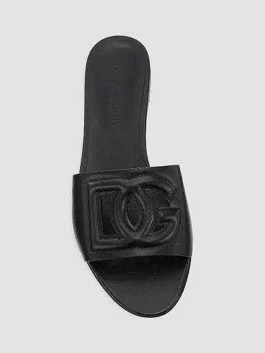 Dolce & Gabbana Women's DG Interlocked Leather Sandals | Thumbnail 5