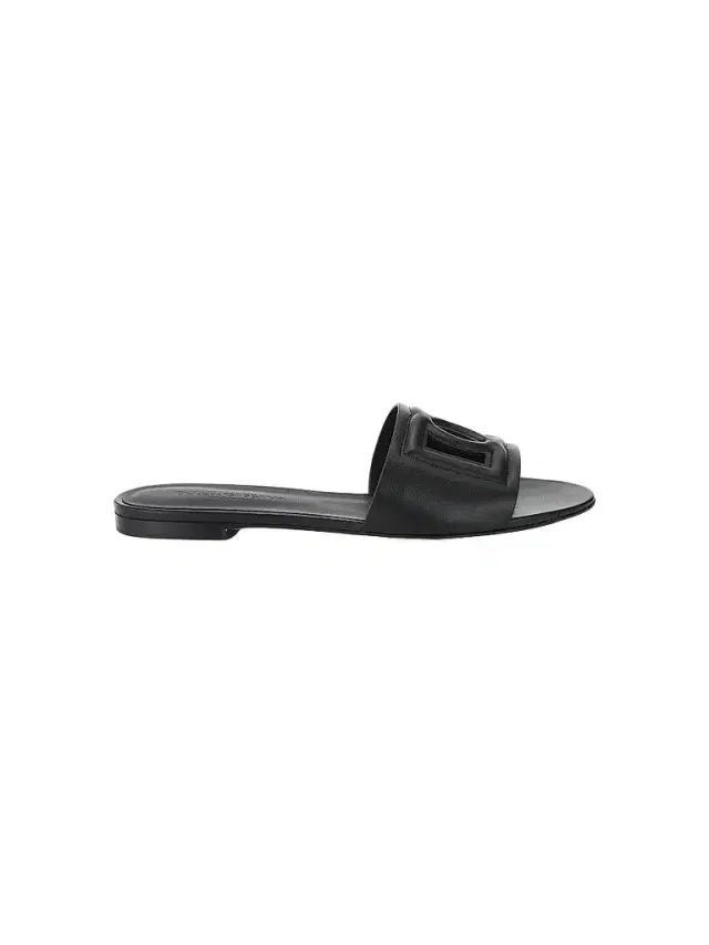 Dolce & Gabbana Women's DG Interlocked Leather Sandals - Black