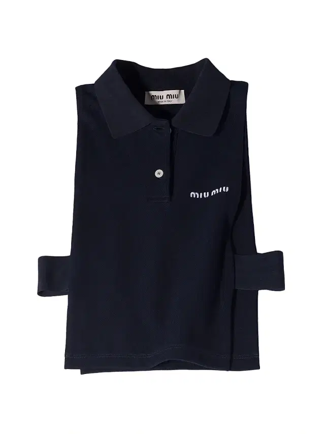 Miu Miu Women's Piqué Polo Vest - Blue