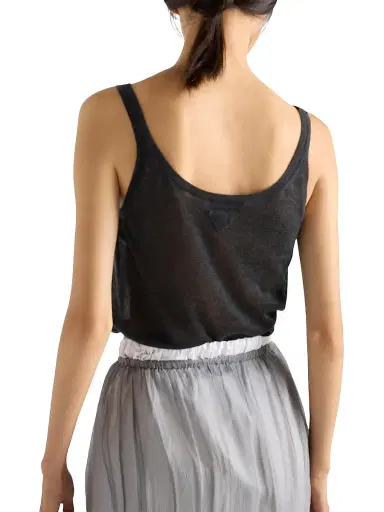 Prada Women's Cashmere and Silk Tank Top - Grey - Size 10 | Thumbnail 3 Prada Women's Cashmere and Silk Tank Top - Grey - Size 10 | Thumbnail 3