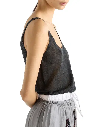 Prada Women's Cashmere and Silk Tank Top - Grey - Size 10 | Thumbnail 4 Prada Women's Cashmere and Silk Tank Top - Grey - Size 10 | Thumbnail 4