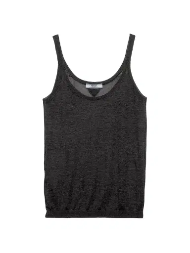 Prada Women's Cashmere and Silk Tank Top - Grey - Size 10 | Thumbnail 1 Prada Women's Cashmere and Silk Tank Top - Grey - Size 10 | Thumbnail 1