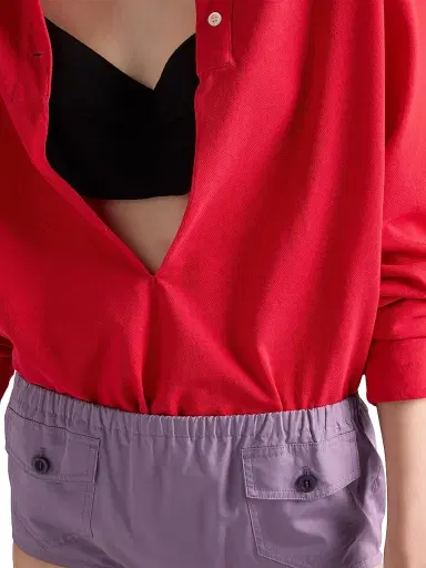 Prada Women's Poplin Shorts | Thumbnail 4