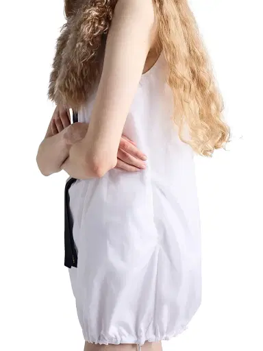 Prada Women's Reversible Cotton Jersey and Re-Nylon Mini-Dress - White - Size Large | Thumbnail 5 Prada Women's Reversible Cotton Jersey and Re-Nylon Mini-Dress - White - Size Large | Thumbnail 5