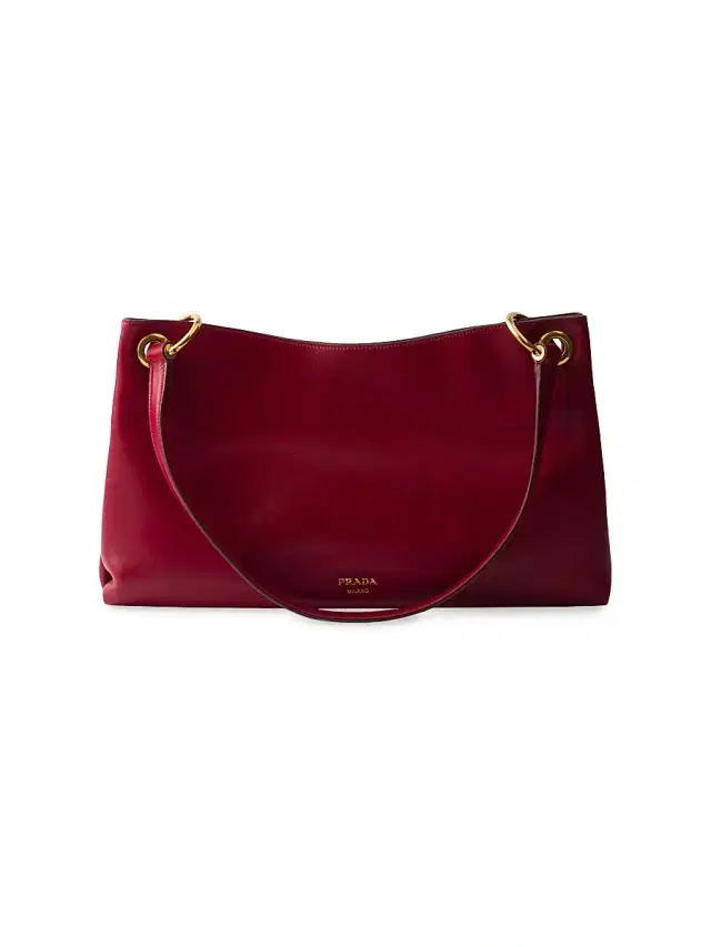 Women's  Etude Leather Shoulder Bag - Red