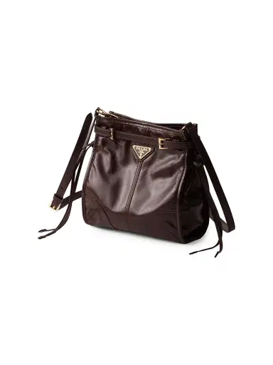 Prada Women's Bonnie Leather Mini Shoulder Bag - Brown | Thumbnail 2 Prada Women's Bonnie Leather Mini Shoulder Bag - Brown | Thumbnail 2