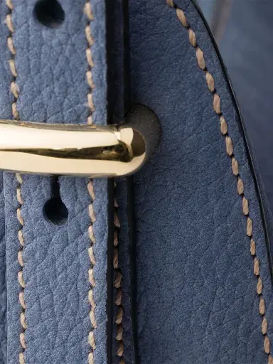 Prada Women's Arqué Small Nubuck Leather Shoulder Bag - Blue | Thumbnail 6
