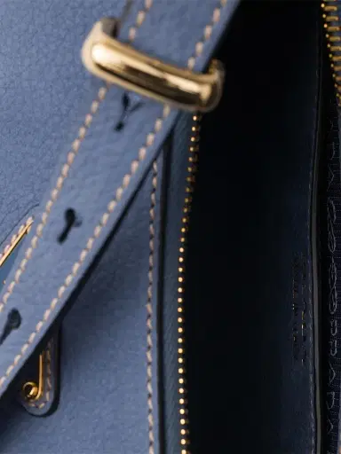 Prada Women's Arqué Small Nubuck Leather Shoulder Bag - Blue | Thumbnail 8