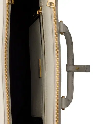 Prada Women's Large Galleria Saffiano Leather Top Handle Bag - Off White | Thumbnail 5 Prada Women's Large Galleria Saffiano Leather Top Handle Bag - Off White | Thumbnail 5