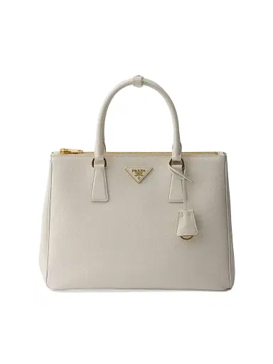 Prada Women's Large Galleria Saffiano Leather Top Handle Bag - Off White | Thumbnail 1 Prada Women's Large Galleria Saffiano Leather Top Handle Bag - Off White | Thumbnail 1