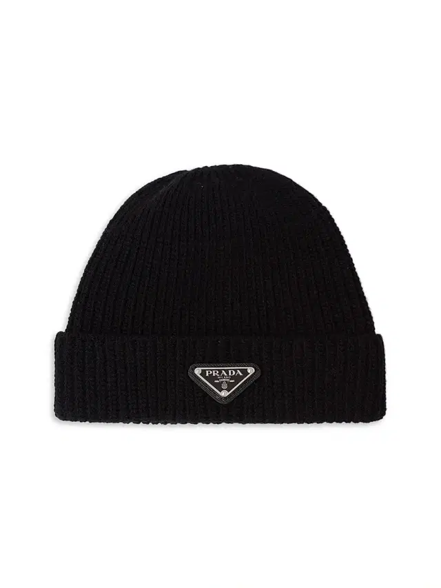 Men's Wool and Cashmere Beanie - Black