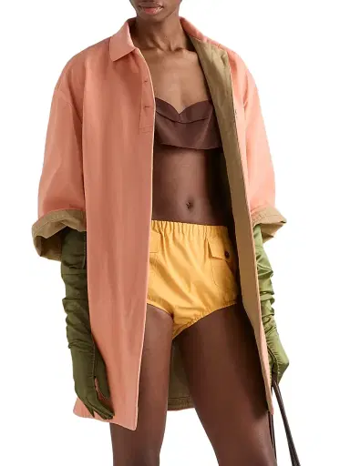 Prada Women's Old Piqué Coat - Orange - Size 2 | Thumbnail 2 Prada Women's Old Piqué Coat - Orange - Size 2 | Thumbnail 2