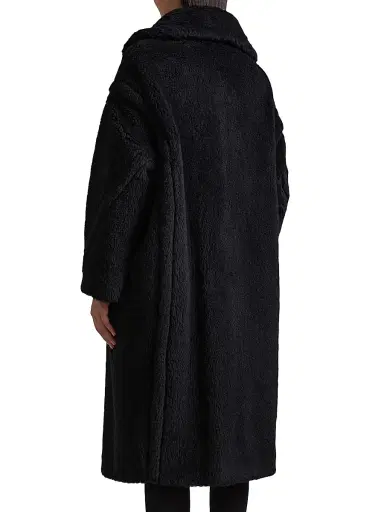 Max Mara Women's Teddy Bear Icon Coat in Alpaca and Wool - Black | Thumbnail 3 Max Mara Women's Teddy Bear Icon Coat in Alpaca and Wool - Black | Thumbnail 3