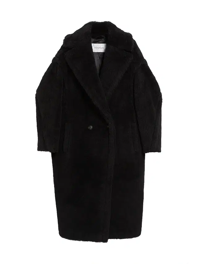 Women's Teddy Bear Icon Coat in Alpaca and Wool - Black