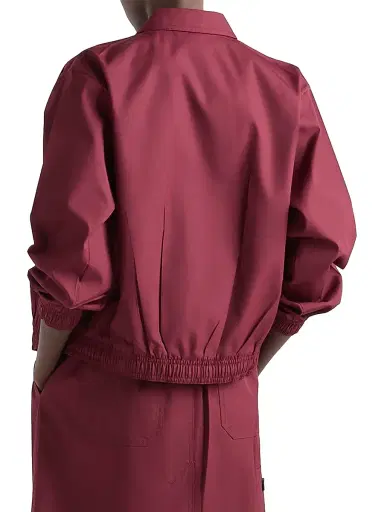 Prada Women's Poplin Jacket - Dark Red - Size 6 | Thumbnail 3