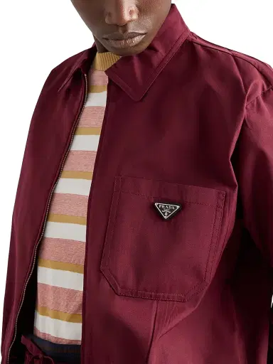 Prada Women's Poplin Jacket - Dark Red - Size 6 | Thumbnail 4