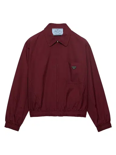 Prada Women's Poplin Jacket - Dark Red - Size 6 | Thumbnail 1