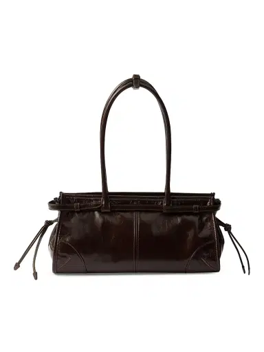 Prada Women's Bonnie Leather Top Handle Bag - Brown | Thumbnail 5 Prada Women's Bonnie Leather Top Handle Bag - Brown | Thumbnail 5