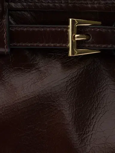 Prada Women's Bonnie Leather Top Handle Bag - Brown | Thumbnail 8 Prada Women's Bonnie Leather Top Handle Bag - Brown | Thumbnail 8