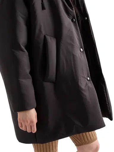 Prada Women's Lightweight Re-Nylon Raincoat - Black - Size 8 | Thumbnail 5 Prada Women's Lightweight Re-Nylon Raincoat - Black - Size 8 | Thumbnail 5