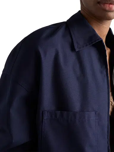 Prada Women's Poplin Blouson Jacket - Blue - Size 6 | Thumbnail 6