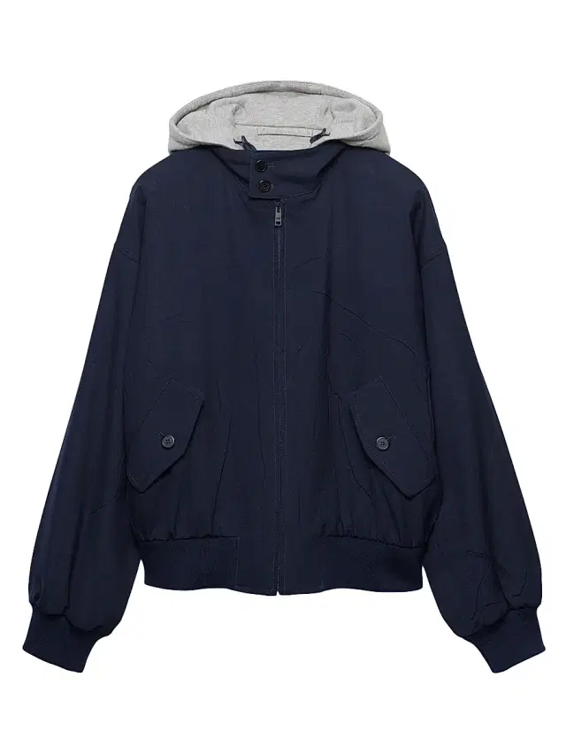 Men's Hooded Wool Jacket - Blue