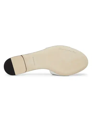 Dolce & Gabbana Women's DG Interlocked Leather Sandals - White - Size 11 | Thumbnail 6