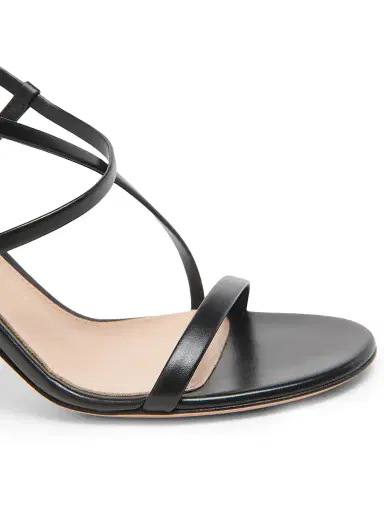 Gianvito Rossi Women's Glove 85MM Leather Slingback Sandals - Black | Thumbnail 5