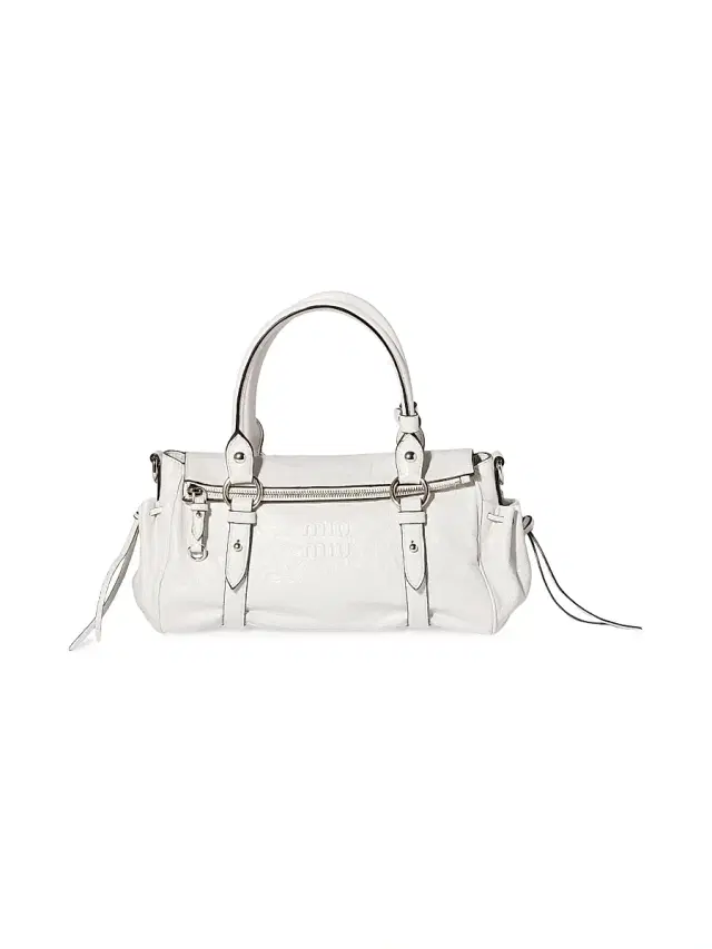 Miu Miu Women's Nappa Leather Top Handle Bag - White