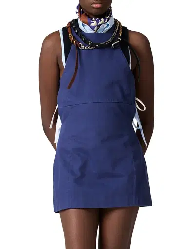 Miu Miu Women's Garment-Dyed Gabardine Mini-Dress | Thumbnail 2