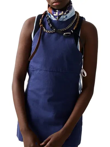 Miu Miu Women's Garment-Dyed Gabardine Mini-Dress | Thumbnail 4