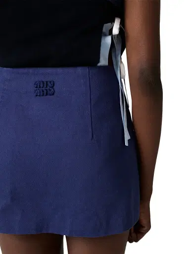 Miu Miu Women's Garment-Dyed Gabardine Mini-Dress | Thumbnail 5