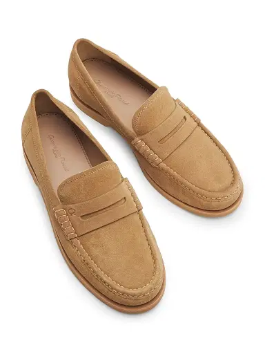 Gianvito Rossi Men's Suede Penny Loafers | Thumbnail 4 Gianvito Rossi Men's Suede Penny Loafers | Thumbnail 4