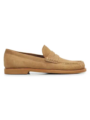 Gianvito Rossi Men's Suede Penny Loafers | Thumbnail 1 Gianvito Rossi Men's Suede Penny Loafers | Thumbnail 1