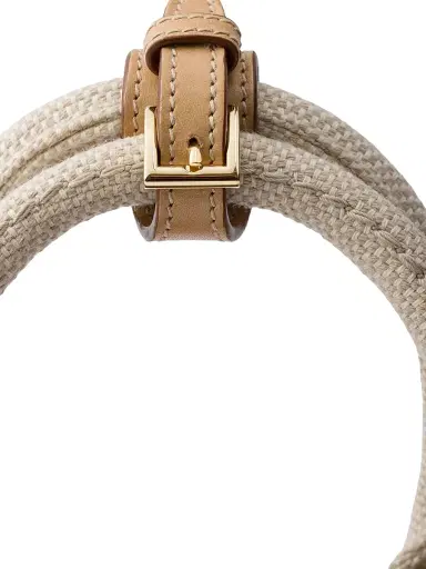 Prada Women's Jardinière  Cotton Canvas Top Handle Bag - Beige Red | Thumbnail 5