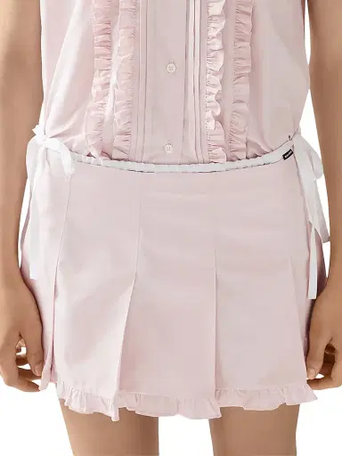 Miu Miu Women's Poplin Pleated Miniskirt - Pink - Size 8 | Thumbnail 5 Miu Miu Women's Poplin Pleated Miniskirt - Pink - Size 8 | Thumbnail 5
