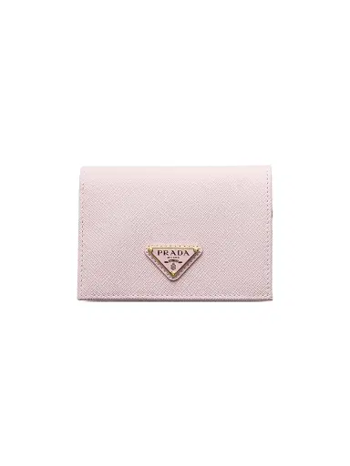 Prada Women's Small Saffiano Leather Wallet - Pink | Thumbnail 1 Prada Women's Small Saffiano Leather Wallet - Pink | Thumbnail 1