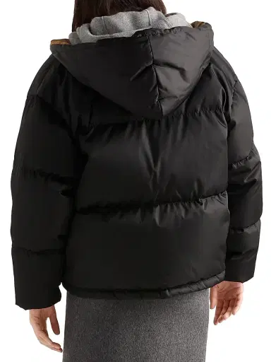 Prada Women's Nylon Down Jacket - Black - Size 6 | Thumbnail 4