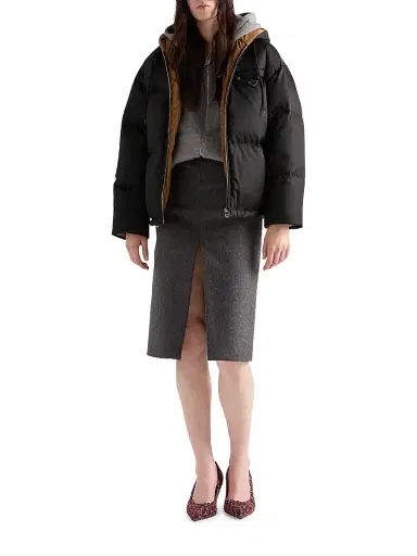Prada Women's Nylon Down Jacket - Black - Size 6 | Thumbnail 7