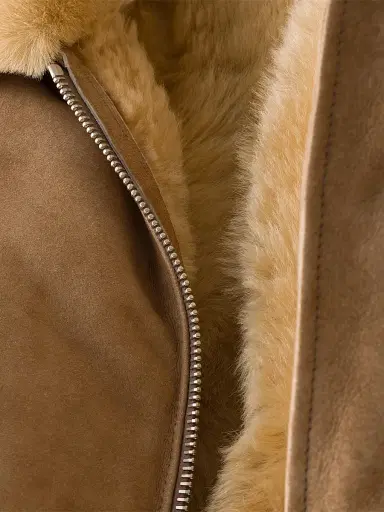Prada Men's Suede and Shearling Bomber Jacket | Thumbnail 6 Prada Men's Suede and Shearling Bomber Jacket | Thumbnail 6